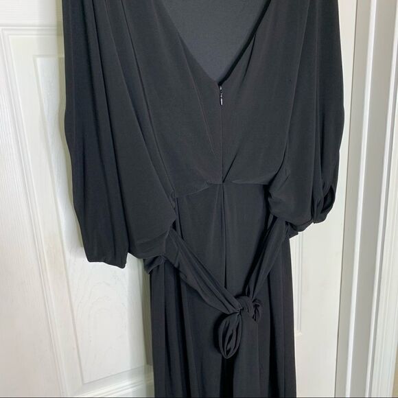 Jessica Simpson Open Back Drop Waist Black Dress Size 10 - Picture 9 of 12